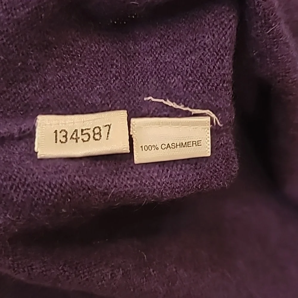 Aubergine Cashmere Sweater - Picture 3 of 6
